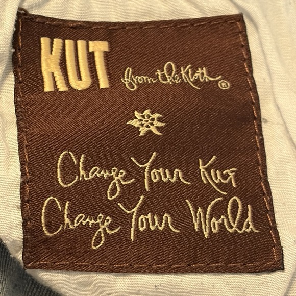 KUT FROM THE KLOTH Womens Size 12 Medium Wash Stretch Denim Knee Length Skirt - Picture 8 of 8